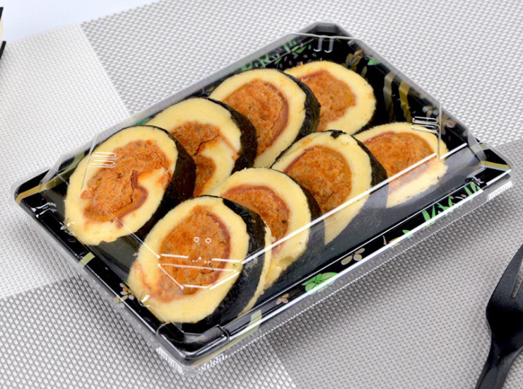 (箱/200套) 加厚一次性寿司盒 PS塑料 刺身外卖盒刺身寿司打包盒 (包运送上门)