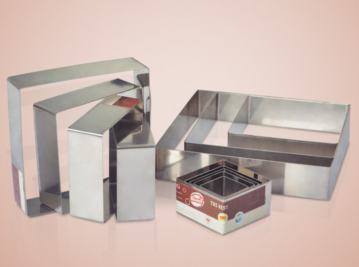(箱/24个) DIY烘焙工具正方形慕斯圈2.5寸-14寸不锈钢慕斯蛋糕模具 (包运送上门)