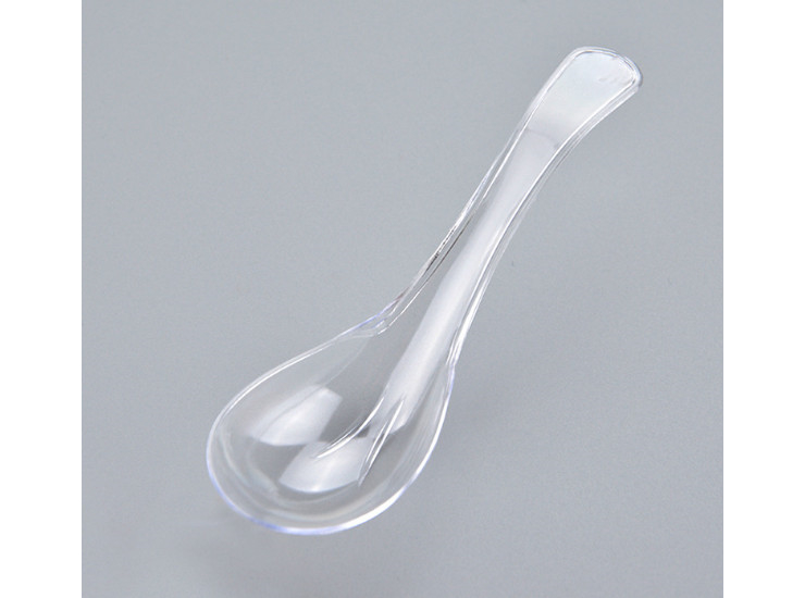 (箱/2000支) 一次性勺子 PS汤勺 塑料汤匙调羹 透明加厚饭勺水晶勺 (包运送上门)