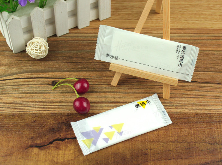 (箱/300個) 一次性濕紙巾單片獨立包餐飲飯館酒店通用紙巾 可定制LOGO (包運送上門)