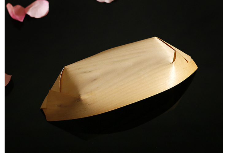 (箱/300個) 一次性木皮船 料理盒餐具壽司盒 木皮杯 木點心盤 小船 (包運送上門)