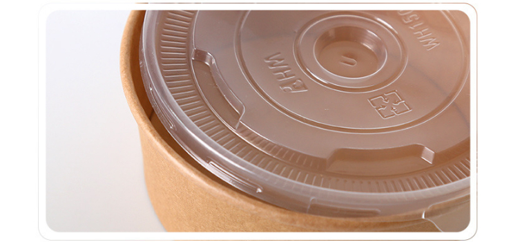 (箱/300套) 圓形500ml-1300ml牛皮紙沙拉碗一次性餐盒外賣打包沙拉意粉便當碗 (包運送上門)