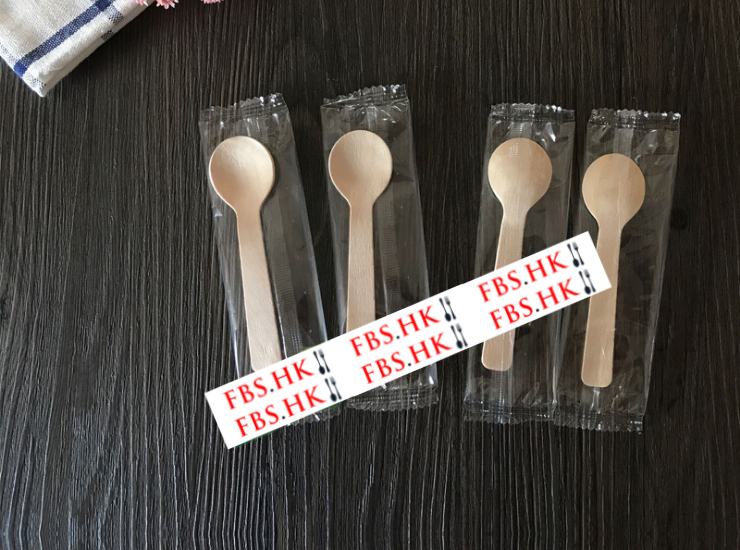 (Box/3500 Pieces) Disposable Small Wooden Spoon Ice Cream Dessert Baking Mini Wooden Fork Wooden Spoon Independent Packaging (Door Delivery Included)