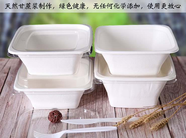 (Box/400 Pcs) Disposable Paper Bowl Large Square Box Square White Color 24Oz-32Oz-40 Oz Barbecue Bowl Microwave (Door Delivery Included)