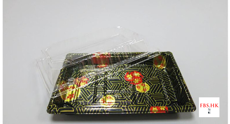 (箱/400套) 008櫻花壽司盒 一次性壽司盒 高檔外賣便當盒子 日式貼花 501-800ML (包運送上門)