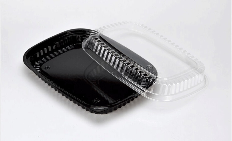 (箱/400套) 一次性塑料生鮮打包盒 日式刺身包裝盒壽司盒保鮮膜帶蓋 (包運送上門)