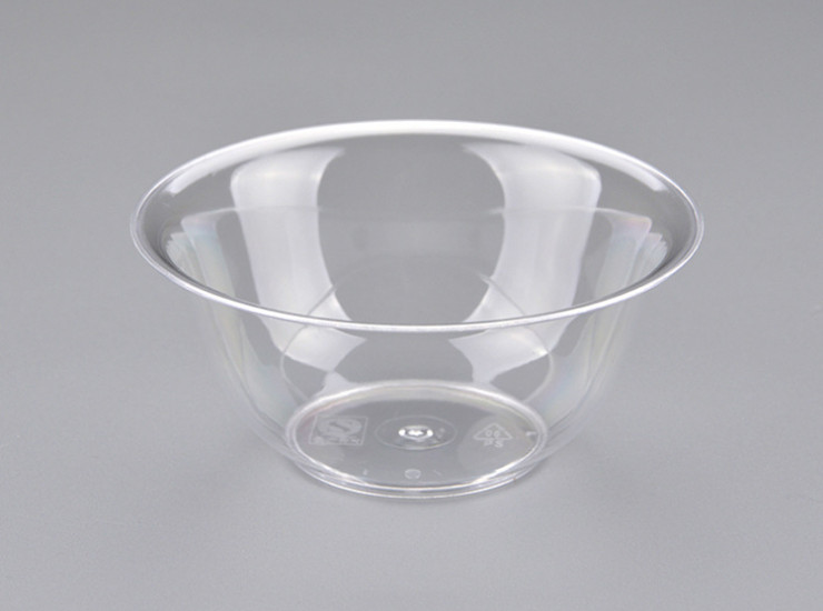 (Box/500) 250Ml Disposable Lunch Box Ps Hard Plastic Bowl Thickened Crystal Bowl Aviation Bowl Dessert Bowl (Door Delivery Included)
