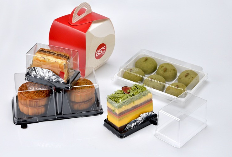 (箱/500套) 一次性糕點盒 塑料打包盒西點蛋糕芝士包裝盒慕斯盒子 (包運送上門)