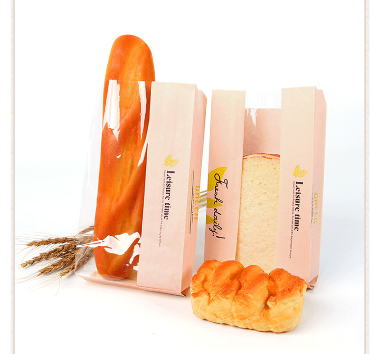 (箱/500個) 批發烘焙麵包吐司袋|開窗淋膜環保防油食品牛皮紙袋 (包運送上門)