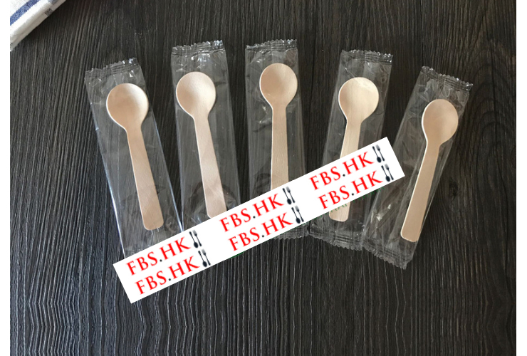 (Box/5000) Disposable Spoon White Birch Tableware Round Head Small Spoon Baking Dessert Wooden Spoon Children Spoon 10cm (Door Delivery Included)
