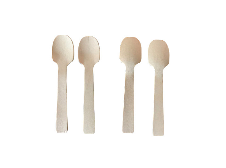 (Box/5000) Disposable Wood Cutlery Baking Fruit Wooden Spoon Ice Cream Spoon 10.5cm (Door Delivery Included)