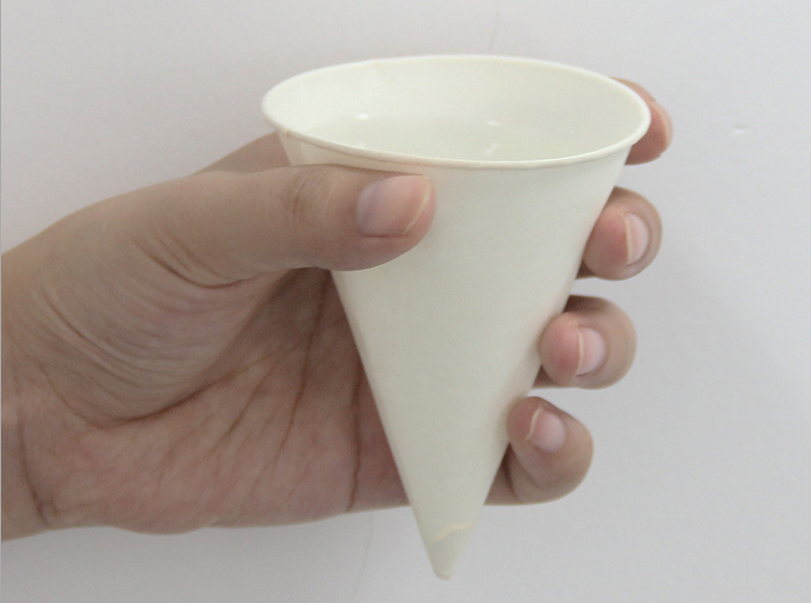 (箱/5000個) 白色錐形杯一次性紙杯喝水尖底杯環保冰淇淋杯子機場紙杯 (包運送上門)