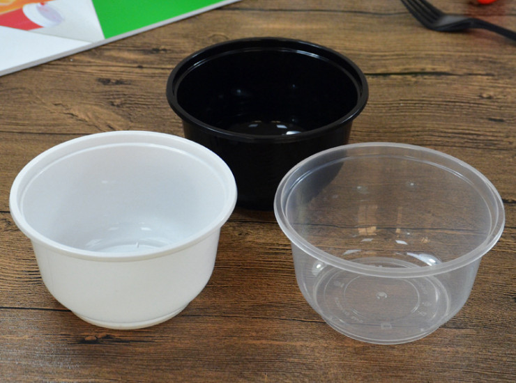 (箱/600個) 一次性透明PP塑料碗環保外賣打包可加熱湯粉圓碗300ml 500ml注塑碗 (包運送上門)