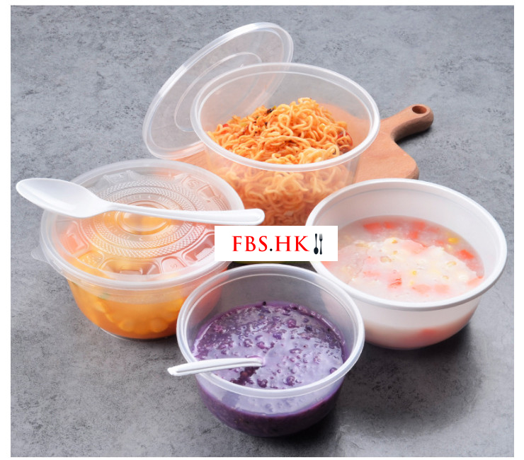 (Box/600) Disposable Transparent Pp Plastic Bowl Environmental Takeaway Pack Heatable Soup Powder Round Bowl 300Ml 500Ml Plastic Bowl (Door Delivery Included)