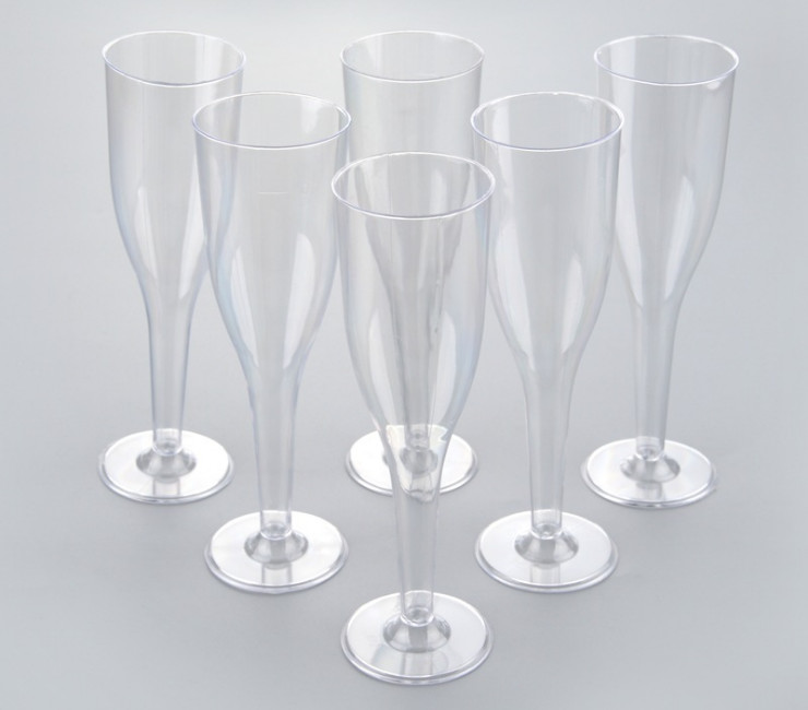 (Box/90) 100Ml Disposable Cup Ps Hard Plastic Goblet Transparent Plastic Red Wine Glass Champagne Cup (Door Delivery Included)