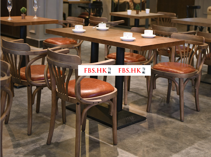 咖啡廳桌椅實木餐桌椅組合 小桌子美式復古酒吧桌 (運費另報)