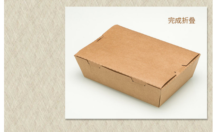 (箱/200個) 牛皮紙餐盒 一次性紙飯盒 沙拉紙盒 環保牛皮紙打包盒 (包運送上門)