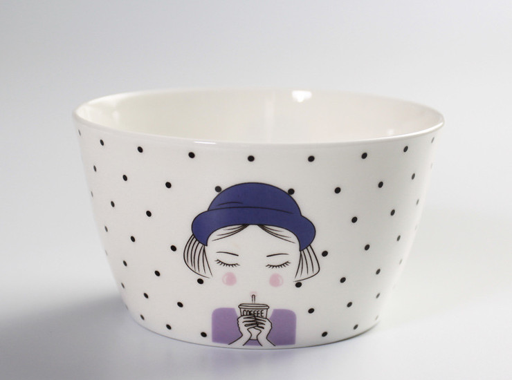 陶瓷骨瓷碗勺 北歐歐式高檔創意高骨瓷陶瓷碗純色小清新精品禮品瓷