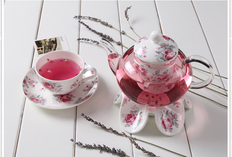陶瓷骨瓷水具套裝 歐式茶座骨瓷水果花茶具杯碟套裝 創意花草下午茶具高檔禮品批發