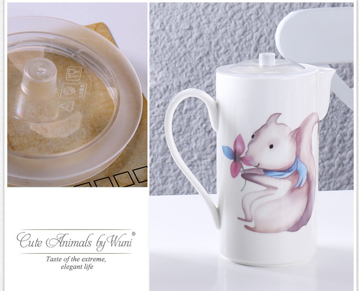 陶瓷骨瓷水具套裝 歐式家用創意耐高溫陶瓷大容量咖啡具套裝 冷熱水壺杯具水杯托盤