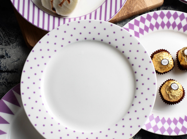 陶瓷骨瓷西餐盤 創意骨瓷個性牛排西餐盤 歐式餐廳簡約陶瓷點心平盤餐具