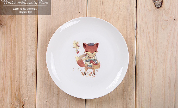 陶瓷骨瓷西餐盤 創意牛排卡通西餐盤子歐式家用骨瓷陶瓷點心菜盤平盤