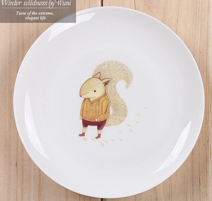 陶瓷骨瓷西餐盤 創意牛排卡通西餐盤子歐式家用骨瓷陶瓷點心菜盤平盤