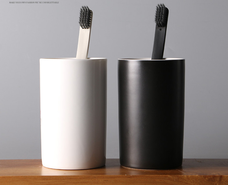Ceramic Cup Couple Mouth Mug Glass Home Mug Cup Toothbrush Holder