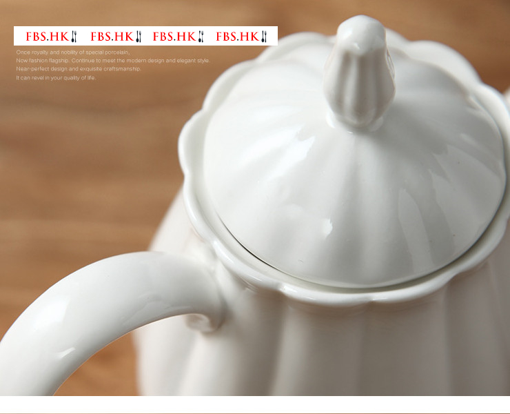 陶瓷水壺 咖啡壺 純白色冷水壺 酒店擺台壺 家用茶壺水壺
