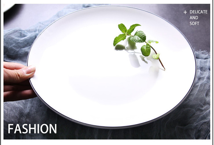 陶瓷盤子歐式圓淺盤家用菜碟子西餐盤 餐具碗盤碟 - 關閉視窗 >> 可點按圖像