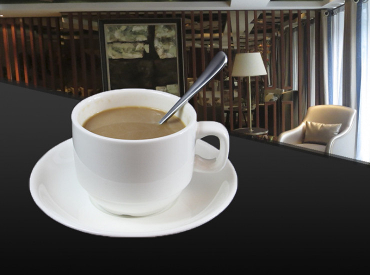 陶瓷純白咖啡杯經典簡約陶瓷 咖啡具杯碟套裝