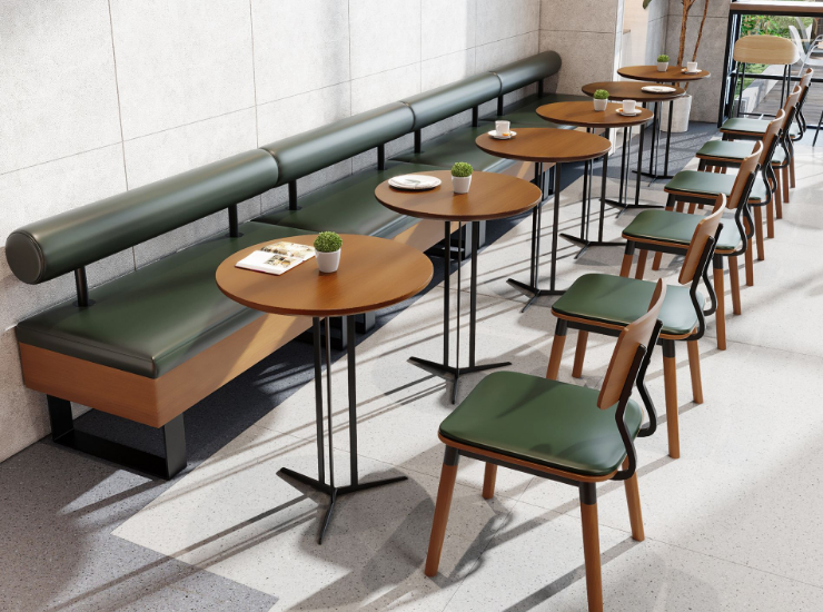 咖啡厅桌椅组合 商场休息厅圆形弧形异形奶茶店餐厅 酒店大厅沙发 (运费及安装费另报)