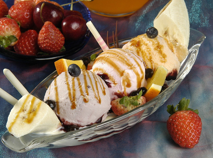 冷饮店常用香蕉船 沙拉甜品碗 耐摔小吃碟 个性冰淇淋碗玻璃