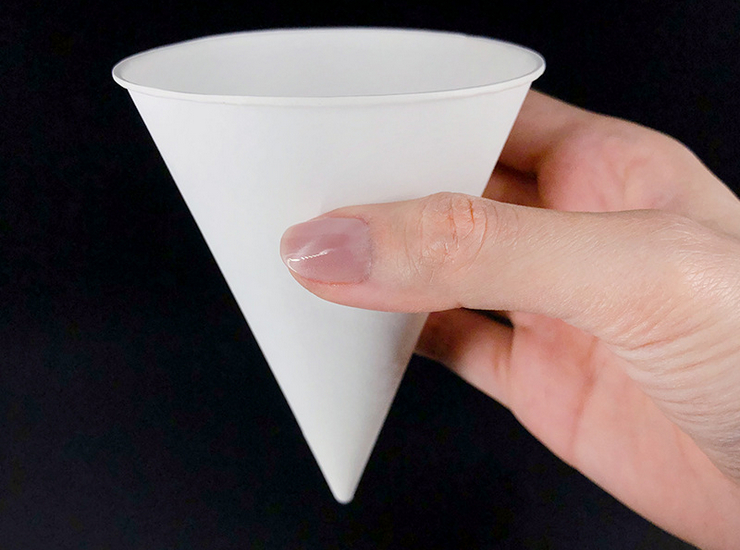 (即取尖杯現貨) (箱/5000個) 錐形紙杯白色一次性紙杯子尖杯卷邊圓錐形紙杯3.7oz/4.5oz