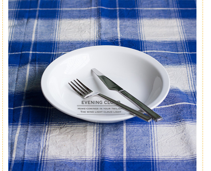 創意陶瓷圓形深盤子大容量菜盤子西餐意面盤沙拉盤 酒店餐廳