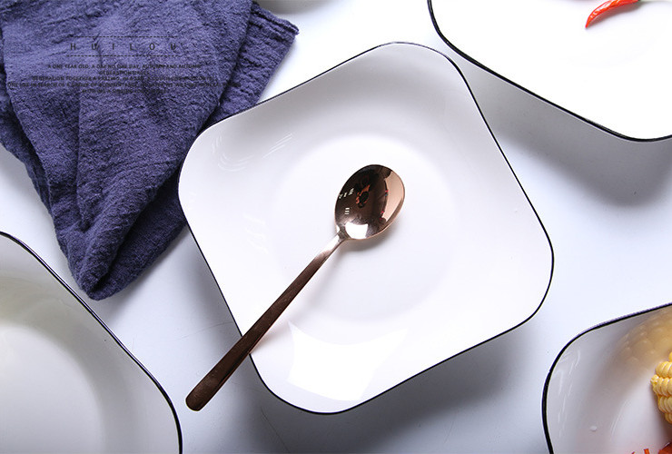 創意陶瓷餐具 酒店碗盤碟套裝家用早餐盤沙拉碗 禮品餐具 (16件套)