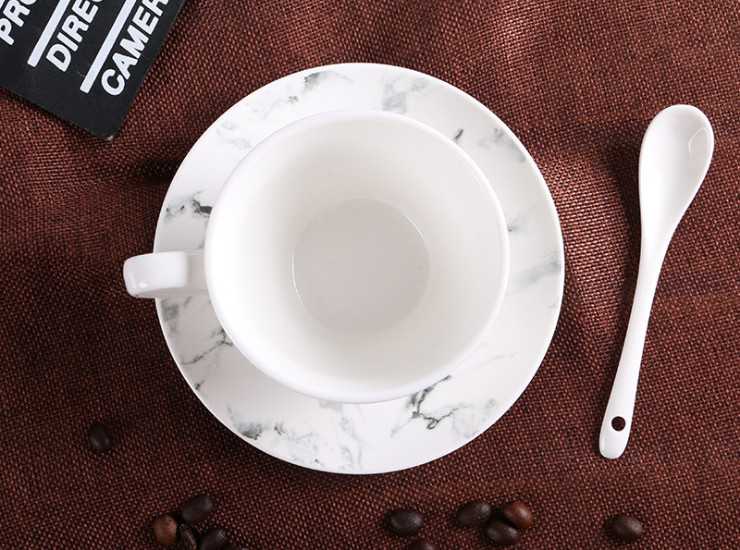 創意大理石紋咖啡杯 (三件套)