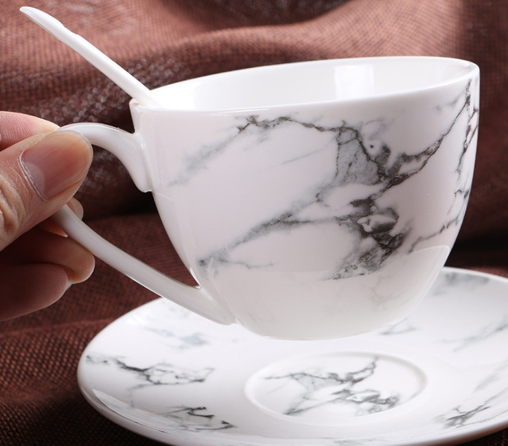 創意大理石紋咖啡杯 (三件套)