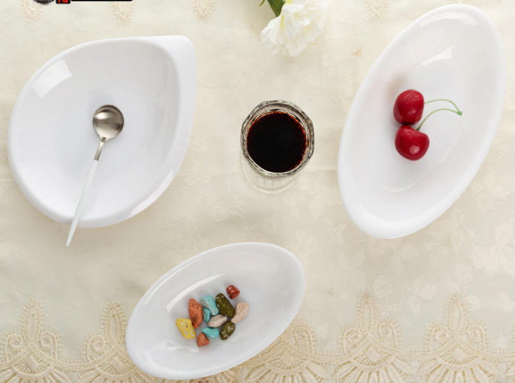 創意個性點心碟涼菜盤醬油調料碟小吃碟密胺仿瓷商用餐具 (多款多尺寸)