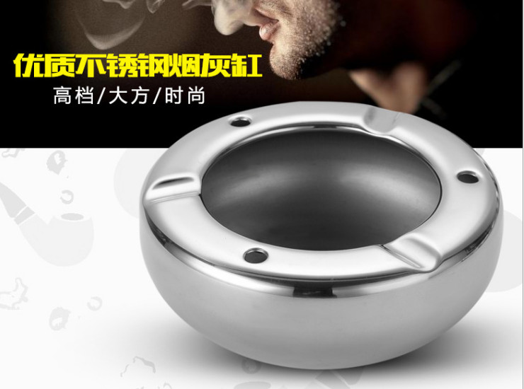 Creative Personality Practical Stainless Steel Windproof Ingot Ashtray Factory Outlet Creative Stainless Steel Ashtray