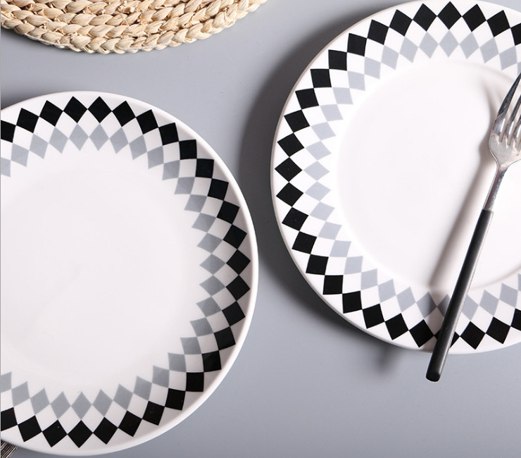 創意牛排西餐盤 簡約家用菜盤子8寸圓盤
