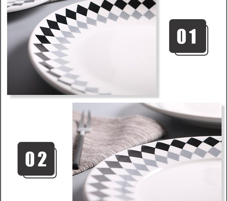 創意牛排西餐盤 簡約家用菜盤子8寸圓盤