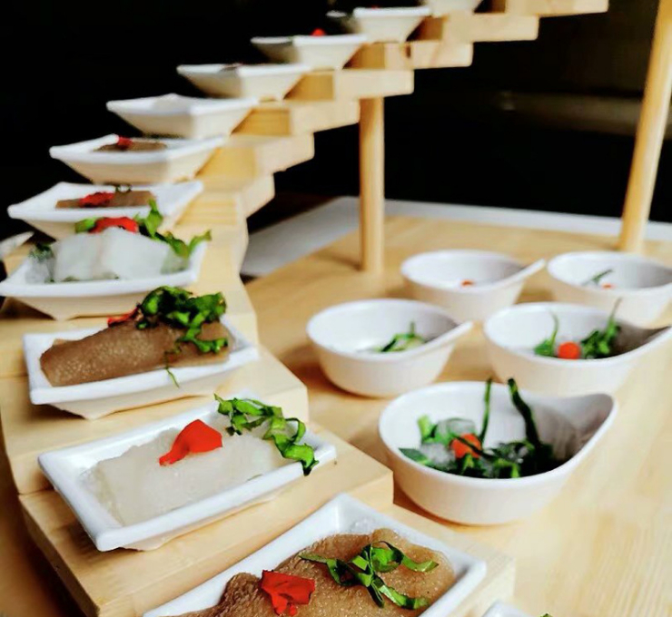 Creative Step By Step High Tableware Rotating Sushi Plate Fashion Italian Cuisine Japanese Barbecue Shop Pcs Hot Pot Tableware