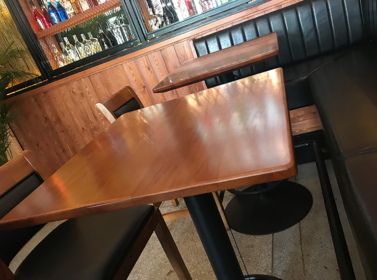 (訂製) 酒吧桌椅實木北歐現代簡約餐廳咖啡廳靠背高腳椅高吧凳 (運費及安裝費另報)