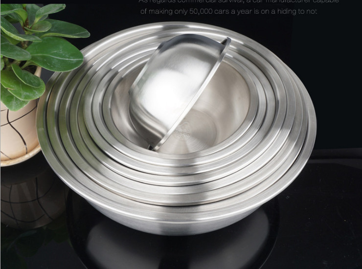Deepening The Thickening Of The 304 Stainless Steel Egg Pot Dish At The Bottom Of Non-Slip High-Quality Salad Pots High-Grade Pots