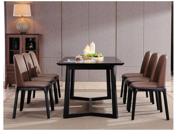 餐椅现代简约家用实木凳靠背八角椅书桌椅北欧餐厅咖啡店椅子 (运费及安装费另报)