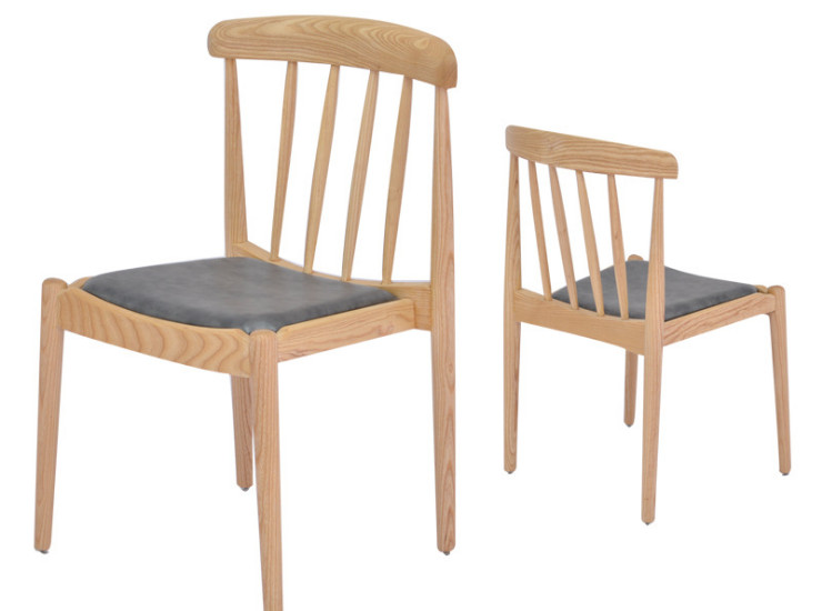 直銷簡約創意溫莎椅 北歐實木餐椅靠背木頭椅子批發 (運費另報)