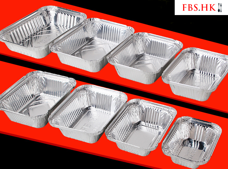 (Ready Tin Foil Box In Stock) Disposable Barbecue Special Tin Foil Box Rectangular Takeaway Box With Cover Fast Food Aluminum Foil Lunch Box