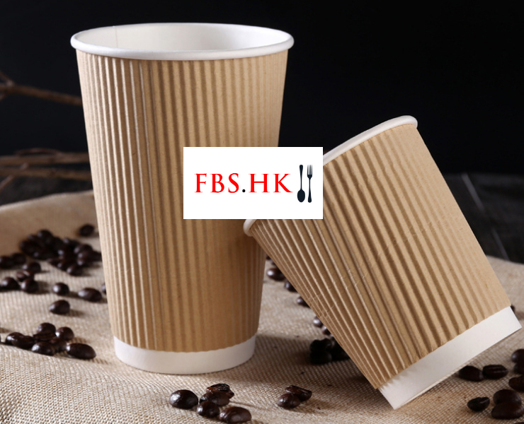 (Ready Vertical Corrugated Paper Cup In Stock) (Box) Disposable Double Thickened Vertical Corrugated Paper Cup Anti-scalding Heat Insulation Coffee Milk Tea Hot Drink Cup 8oz 12oz 16oz