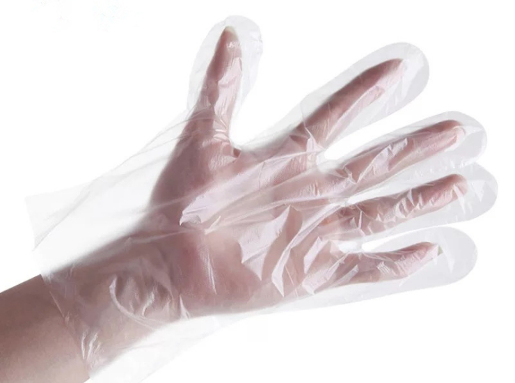 (即取透明薄膜手套現貨) (箱/100包/10000個) 一次性手套 0.8g加厚餐飲美容美發家務廚房衛生透明塑料PE薄膜手套